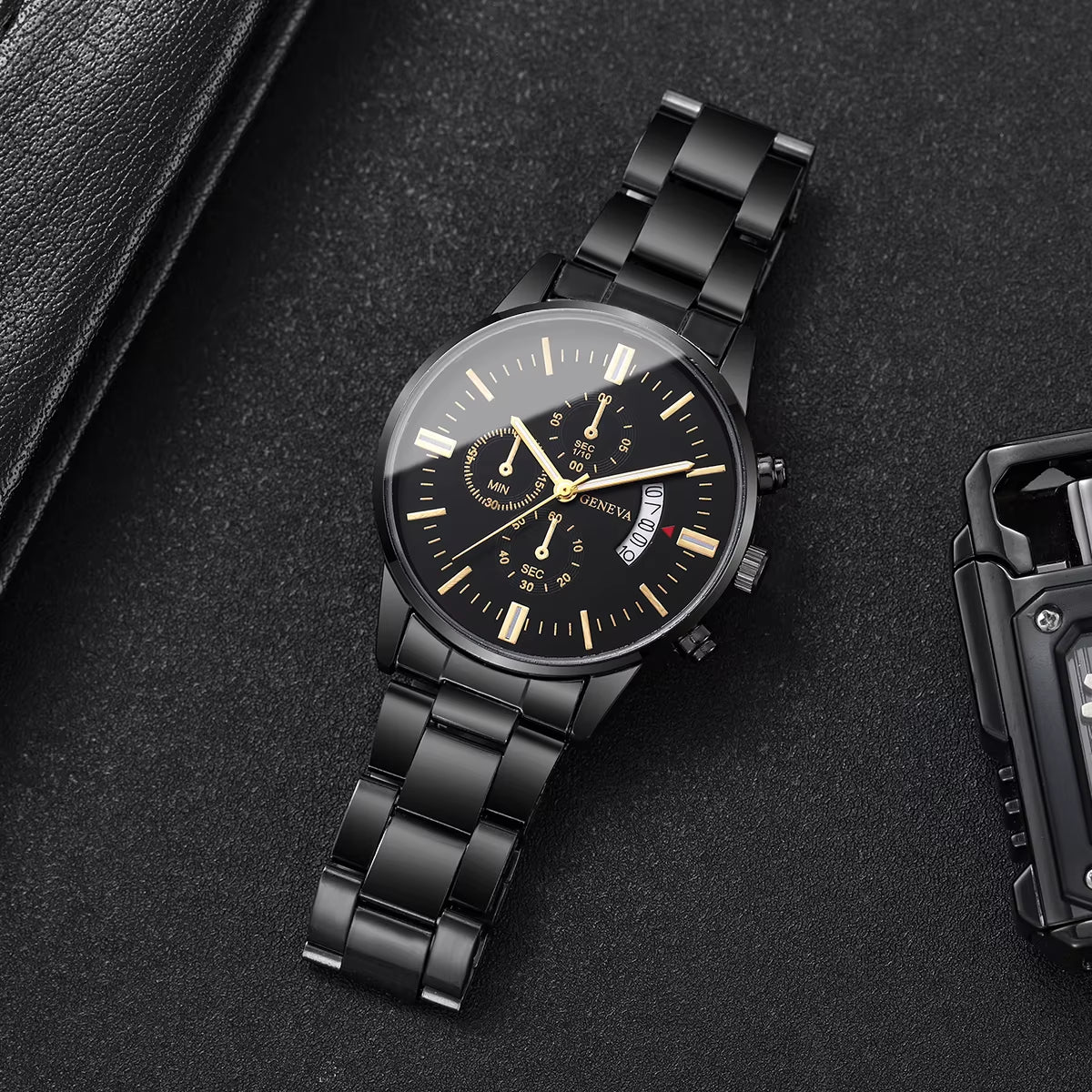 Luxury Stainless Steel Men Calendar Quartz Watch Fashion Mens Business Watches for Man Clock Reloj Hombre