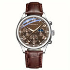 Luxury Men Business Watches Fashion Leather Strap round Dial Male'S Analog Quartz Wristwatch Reloj Hombre（Without Box）